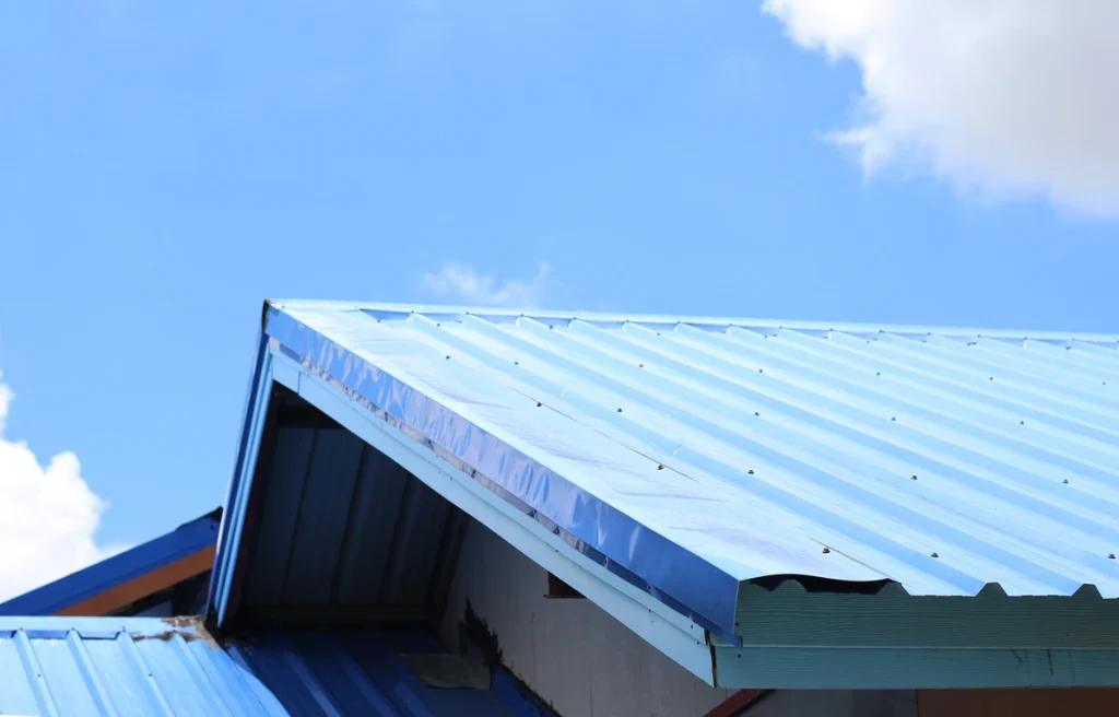 blue metal roof