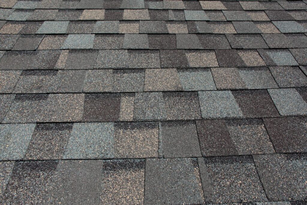 parts of a roof asphalt shingles close up