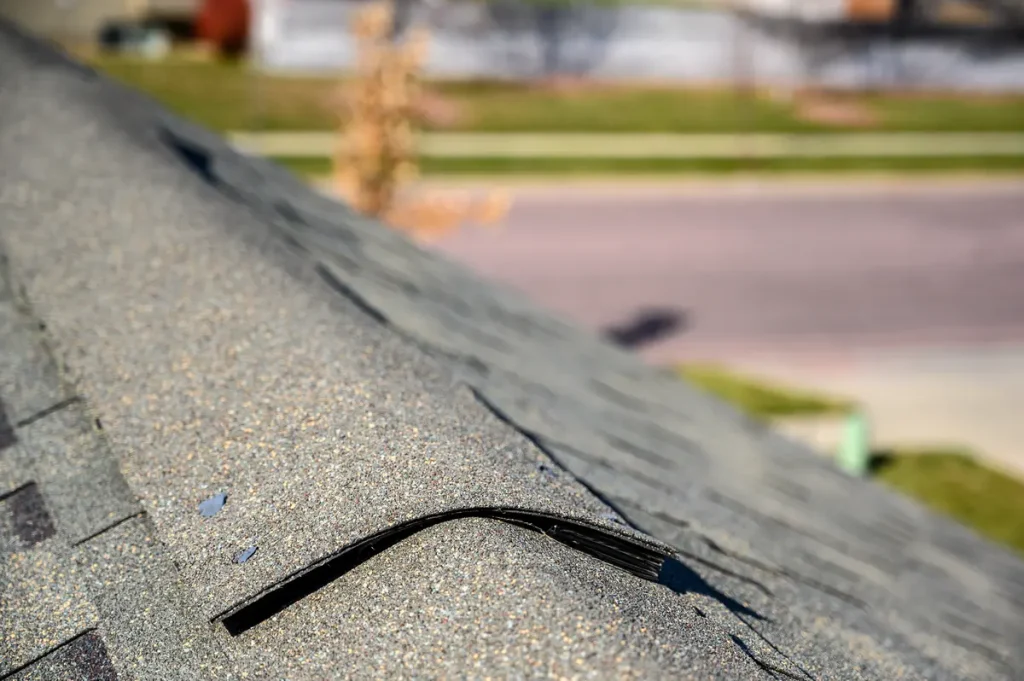 close up ridge shingles