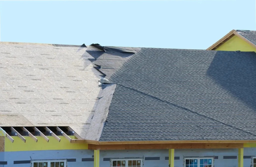 half of a roof replacement