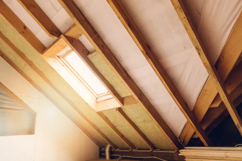 attic insulation and window
