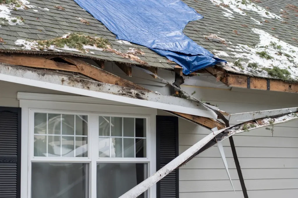 major gutter damage
