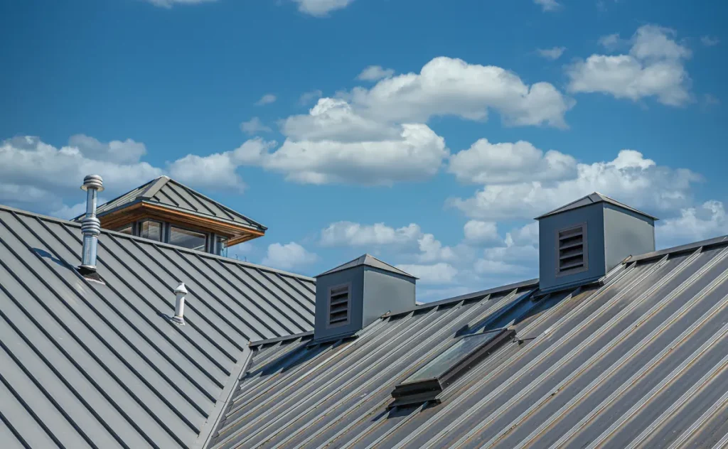 metal roof slope