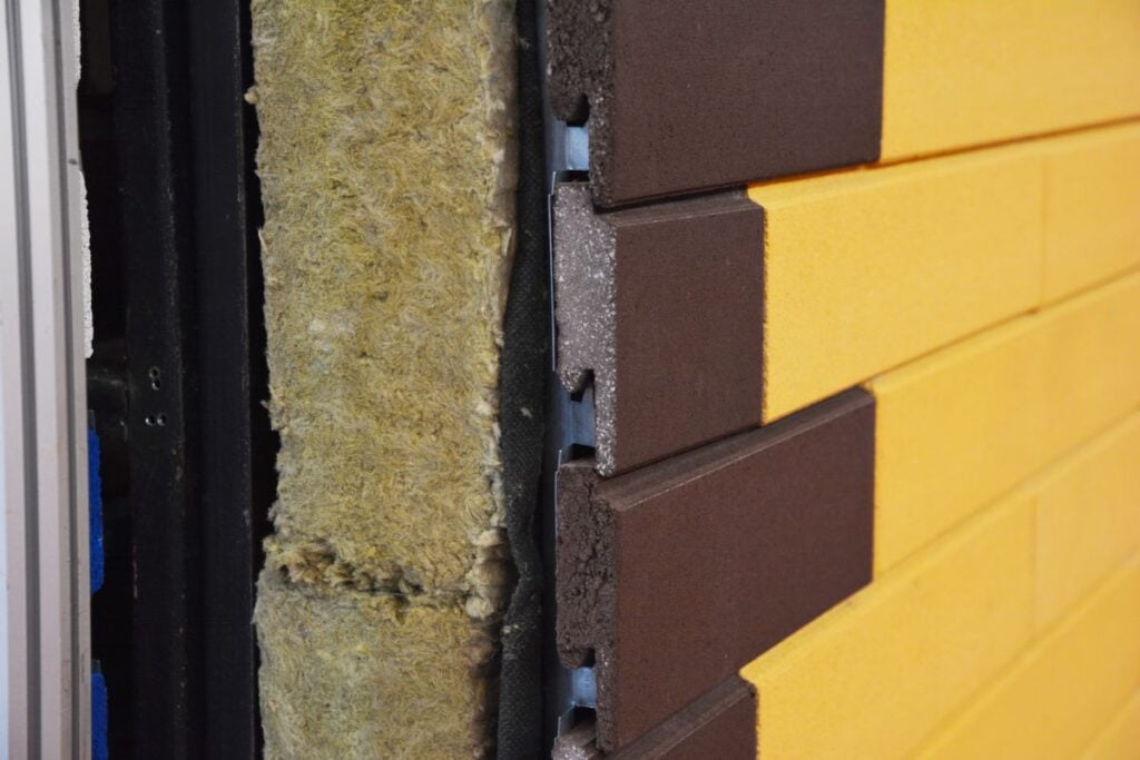 siding insulation wool under wood tables