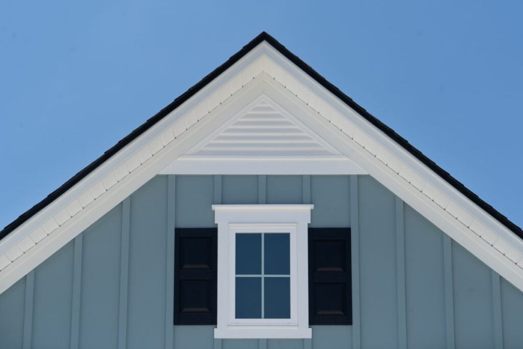 board and batten siding blue and white