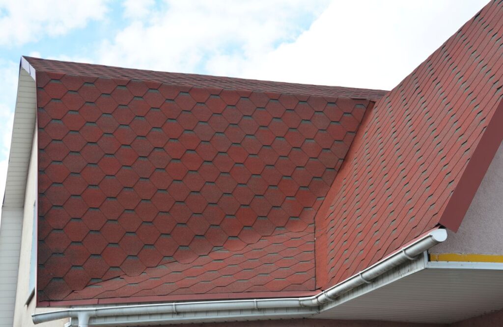 roof valley flashing red shingles commercial building