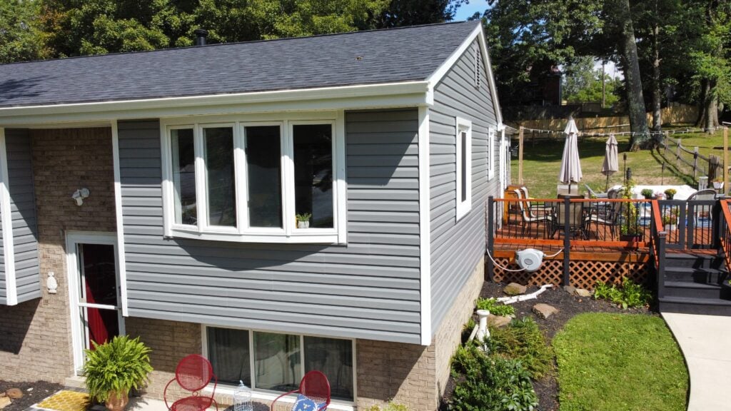 siding companies in Greensburg grey siding small house