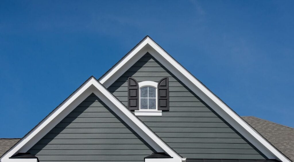 grey blue siding