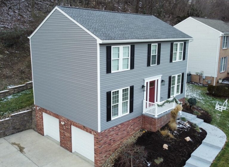 A residential home with newly installed siding