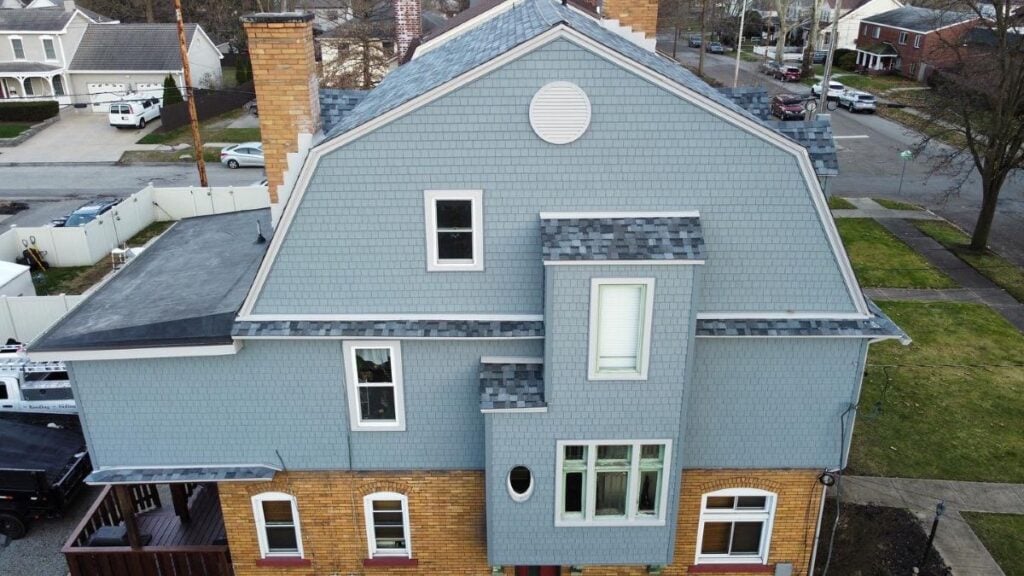 New grey LP SmartSide siding