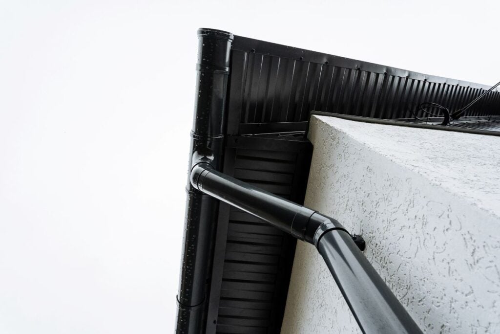 modern gutter and downspout